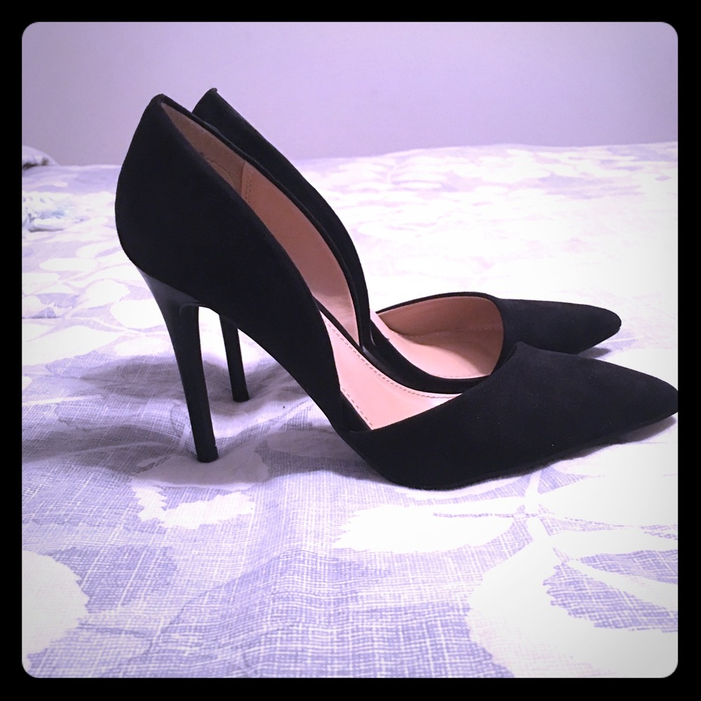 JustFab pointy toe black heels FINAL SALE PRICE