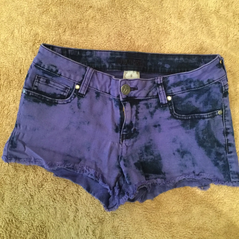 Black and purple shorts