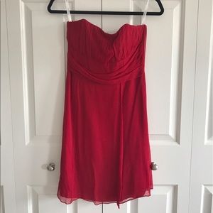 Shoshanna little red strapless dress