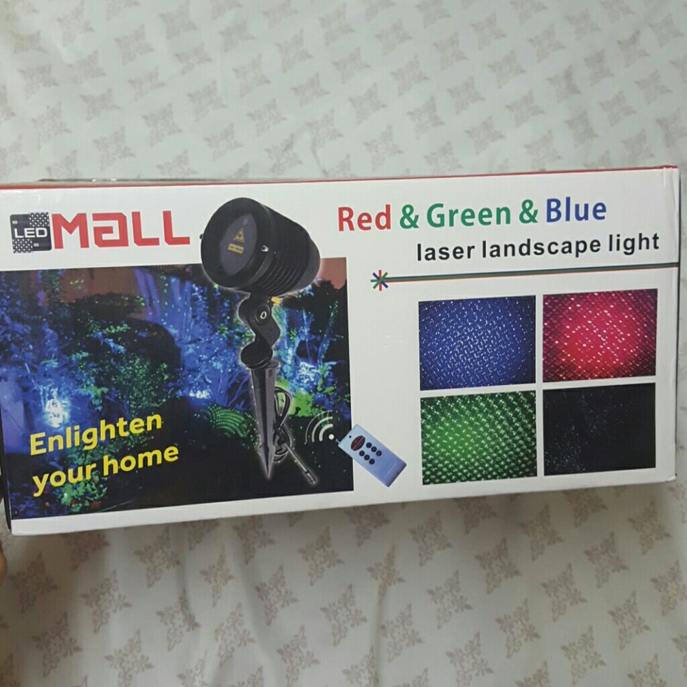 Mall red green and blue laser landscape light