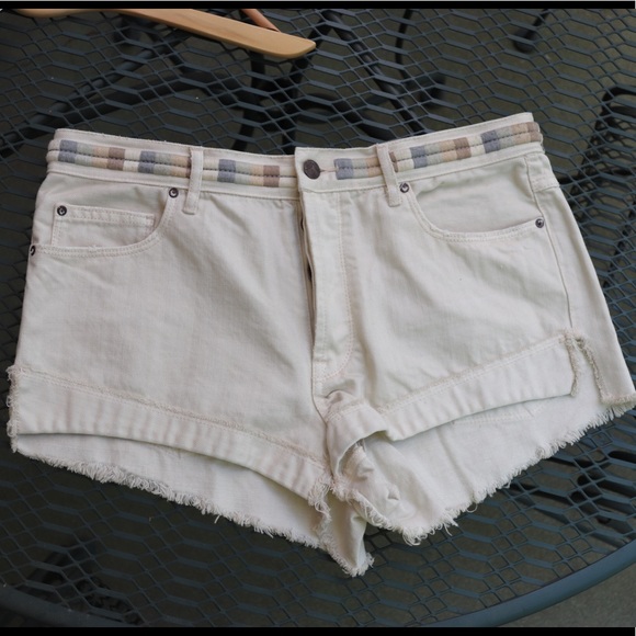 {free people} white embroidered shorts - Picture 2 of 4