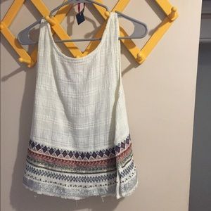 Ecote embroidered broder apron tank top
