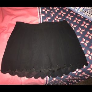 Black Charlotte Russe scalloped shorts
