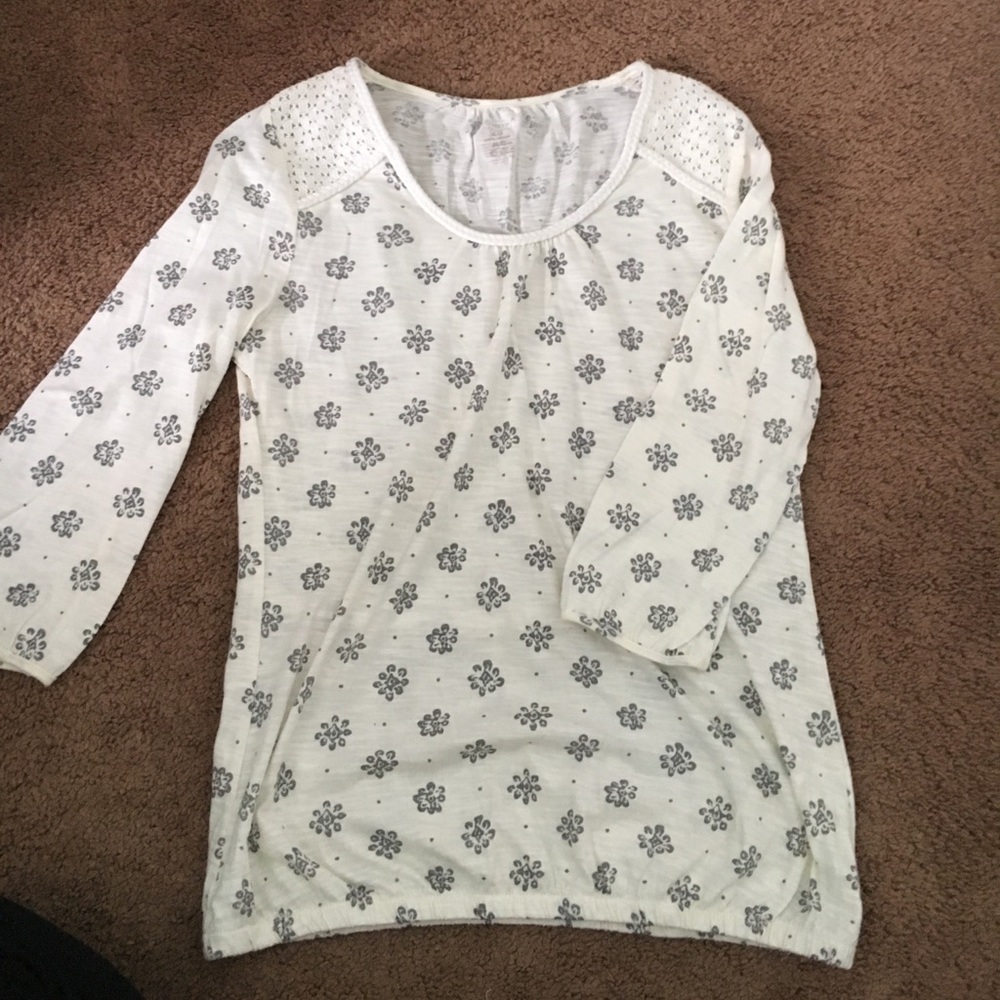 White & gray top