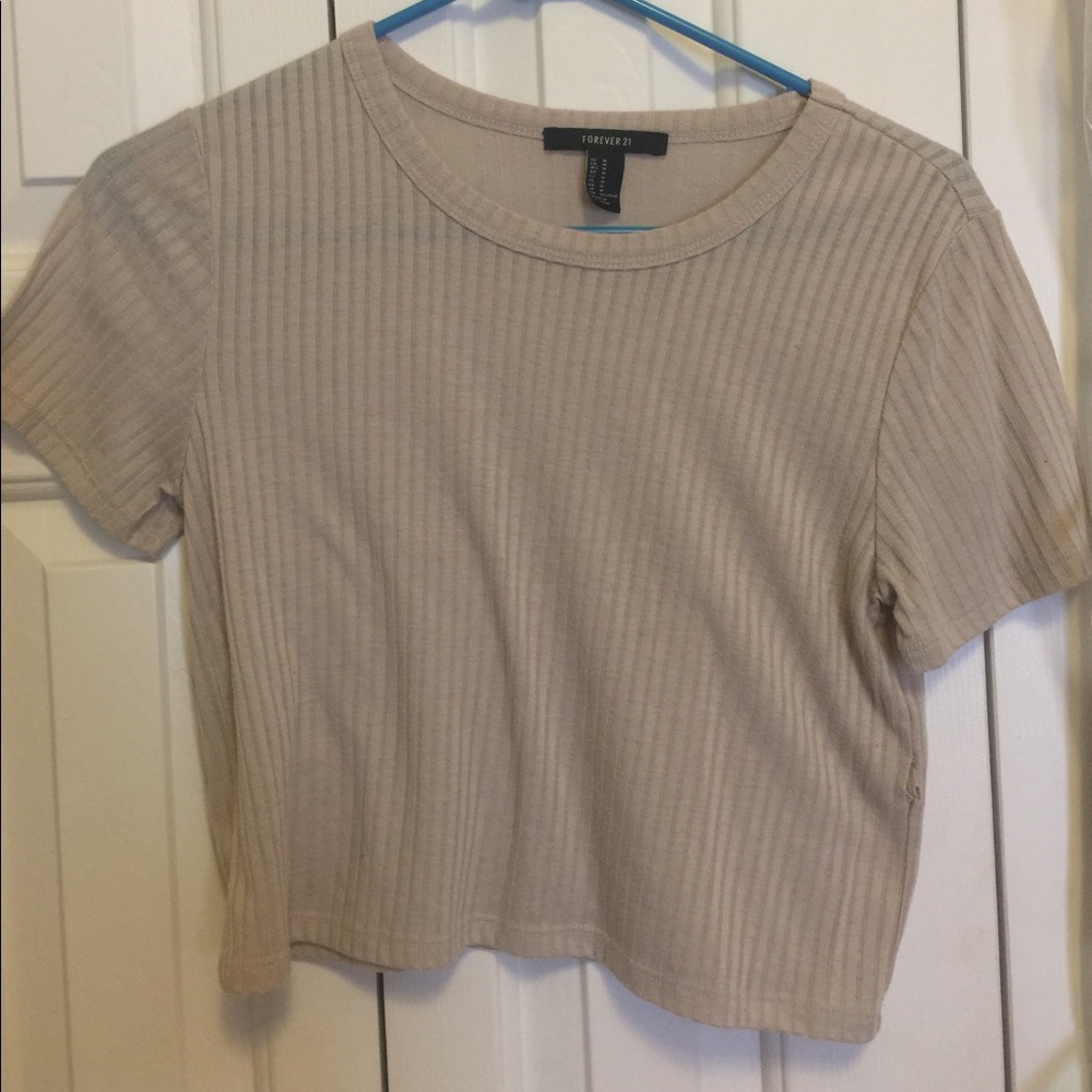 Tan lined shirt