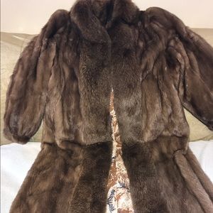 100% REAL FULL LENGTH MINK FUR COAT