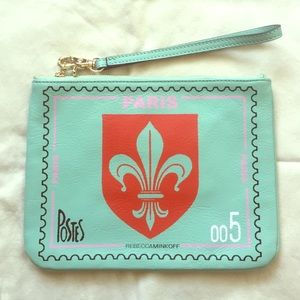 Rebecca Minkoff Paris Postage Stamp Clutch