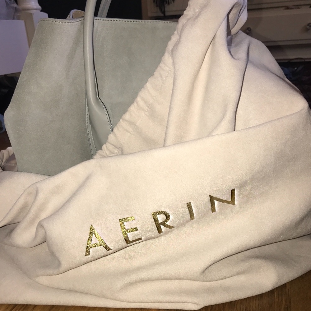 Aerin mini suede weekender