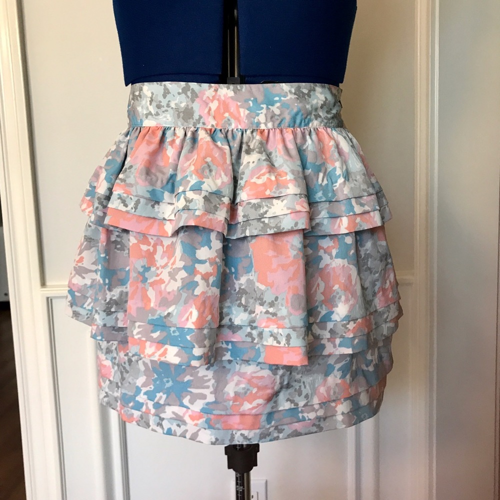 Urban Outfitters Kimchi Blue Tiered Floral Skirt