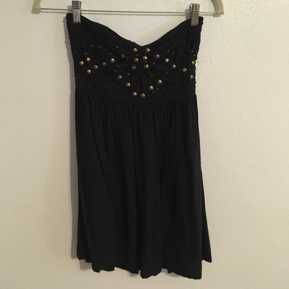 Black strapless roxy dress