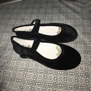 Black Suede Mary Jane shoes