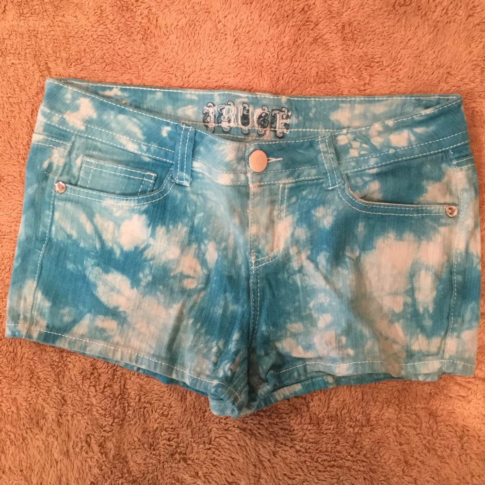 Blue and white shorts