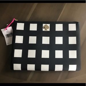Kate Spade Checker Place Georgie Black & White NWT