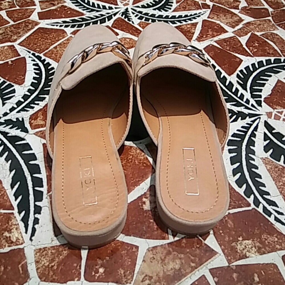 New Women's Beige Color Vegan  Mules - Picture 7 of 7