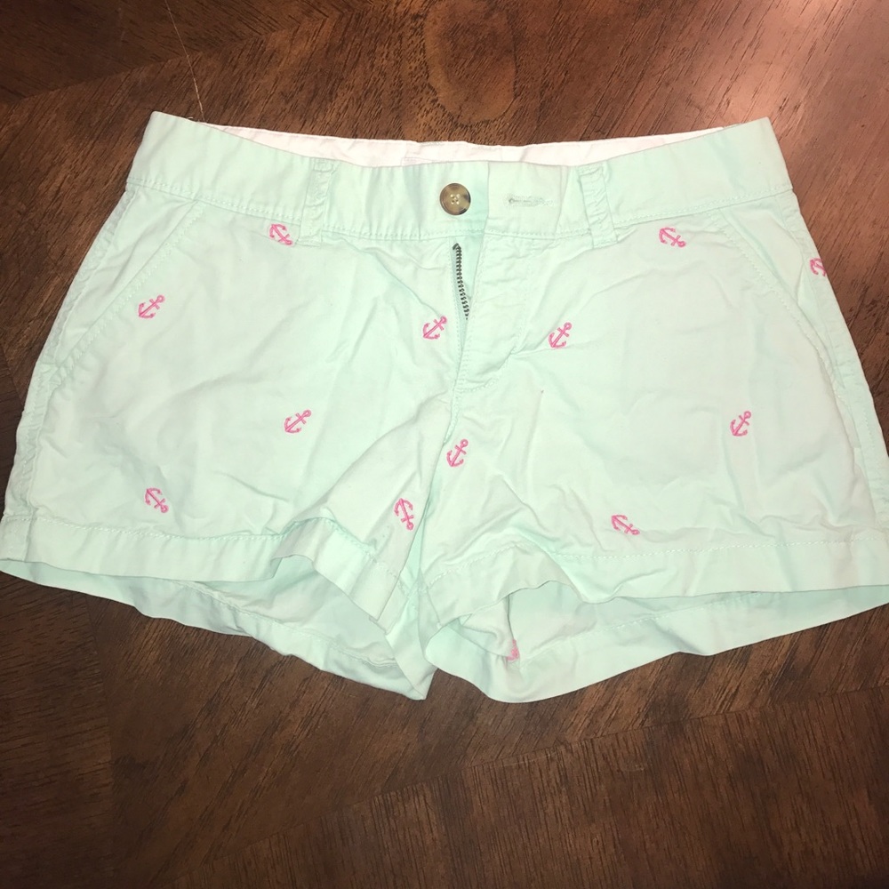 Cute Teal shorts with pink anchors!