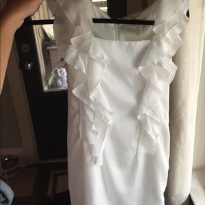 White ruffle dress