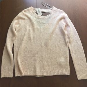Forever 21 Rose Cream Sparkle Sweater