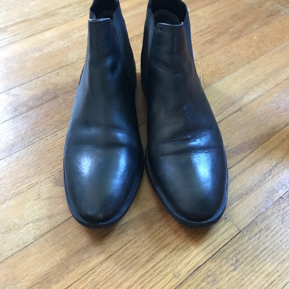 Black Leather Ankle Boots