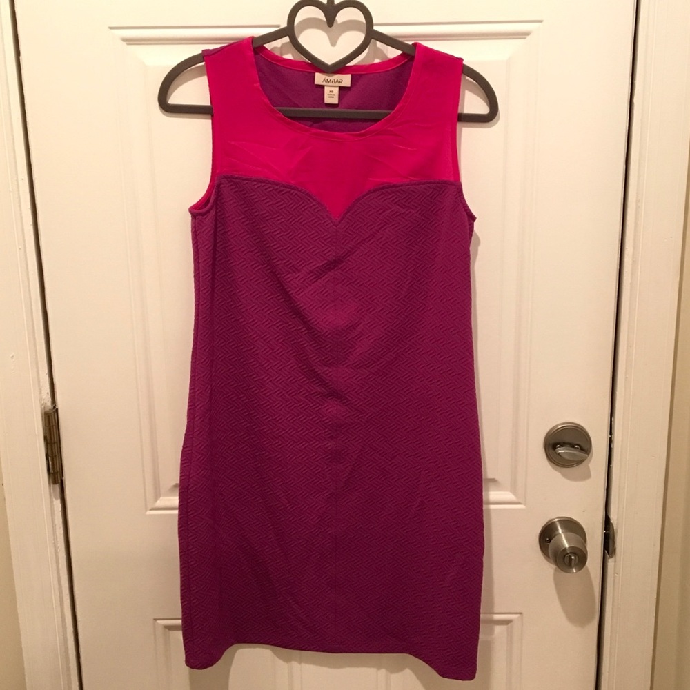 Sweetheart magenta dress