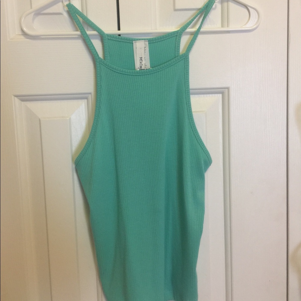 Teal halter top