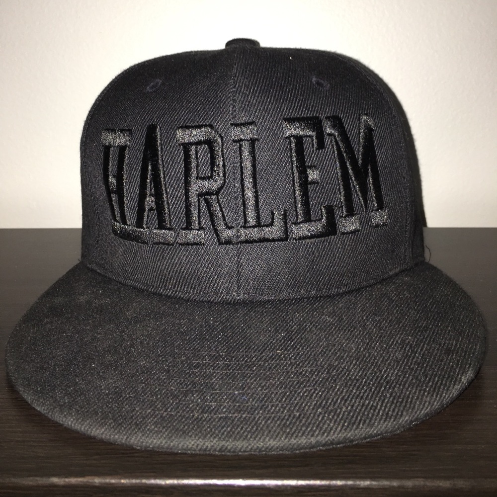 Black Harlem Snapback Hat