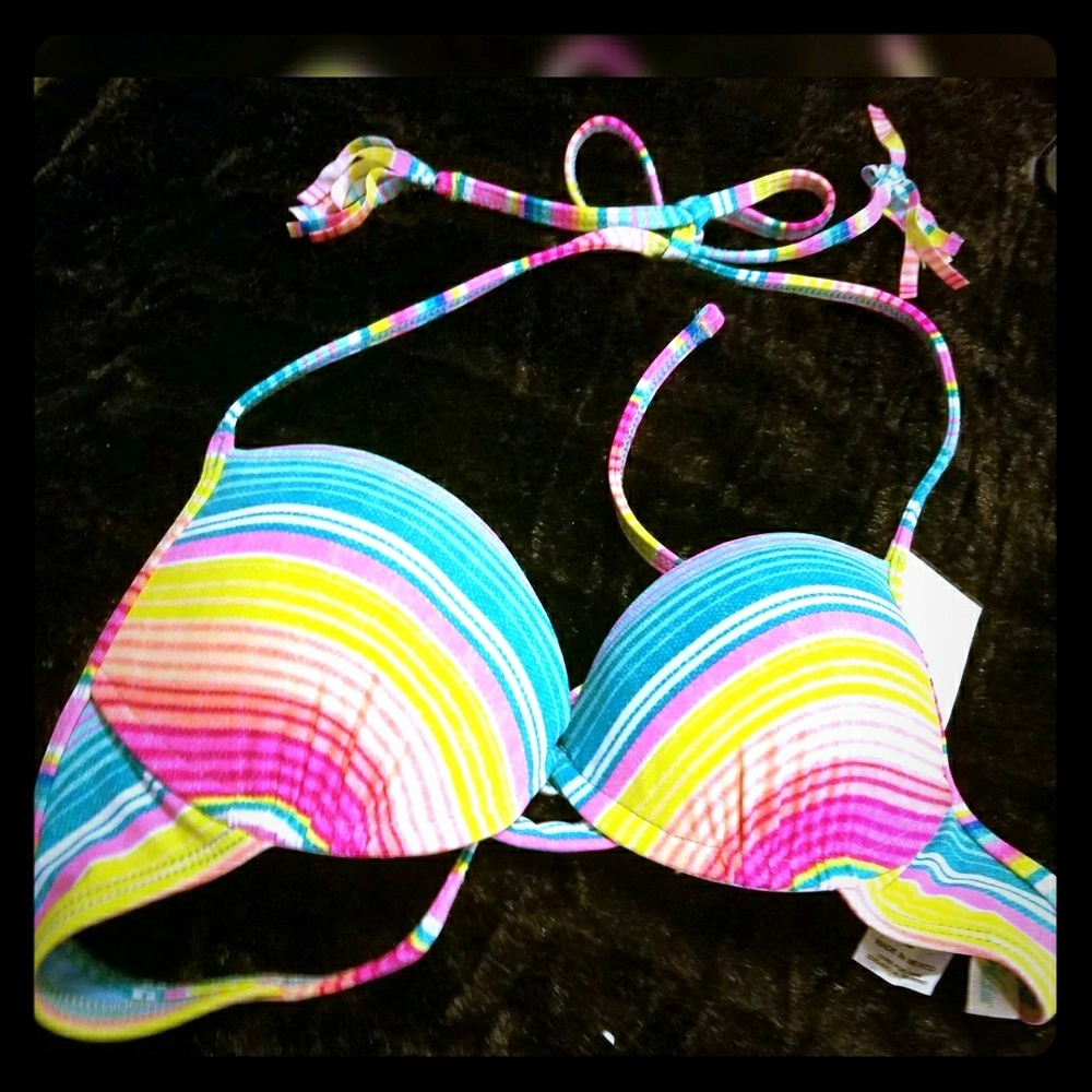 Hobie size Small Striped Push Up Top NWT