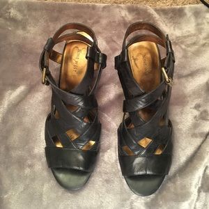 Strappy Black Heeled Sandals