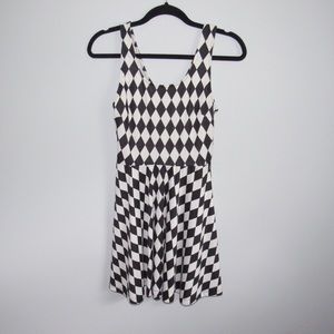 black & white dress