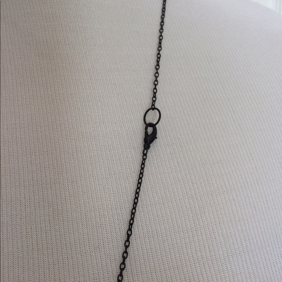 Vintage look, heart with pink Chrystal necklace. - Picture 3 of 4