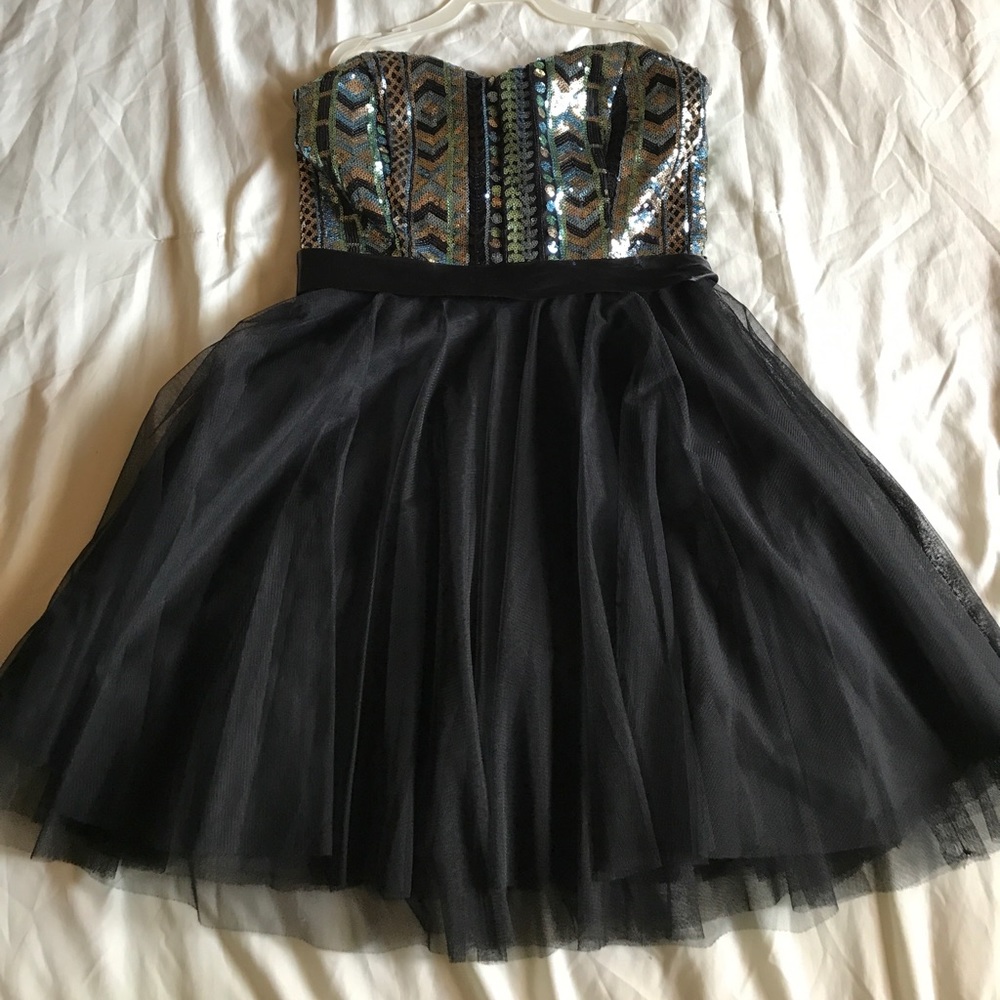 Black sequin dress