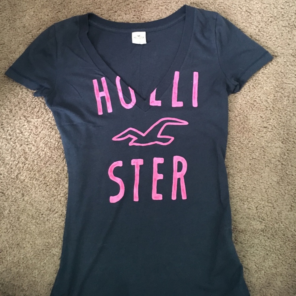 Navy blue hollister shirt