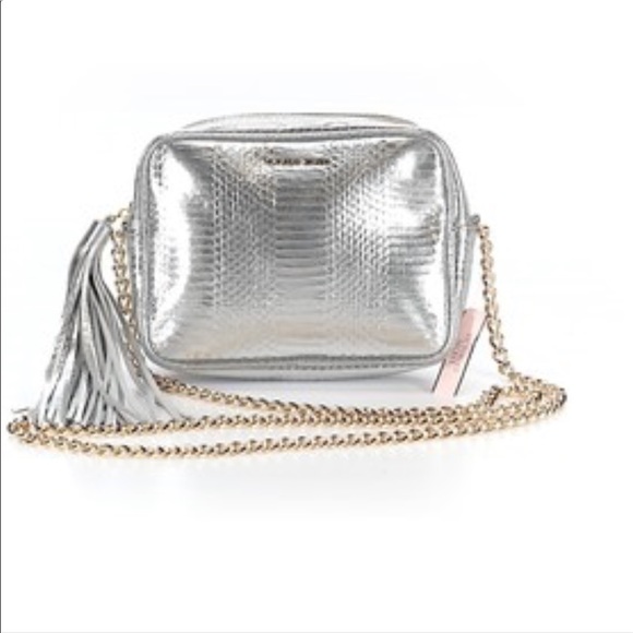 Victoria's Secret Handbags - Victoria's Secret silver tassel crossbody.