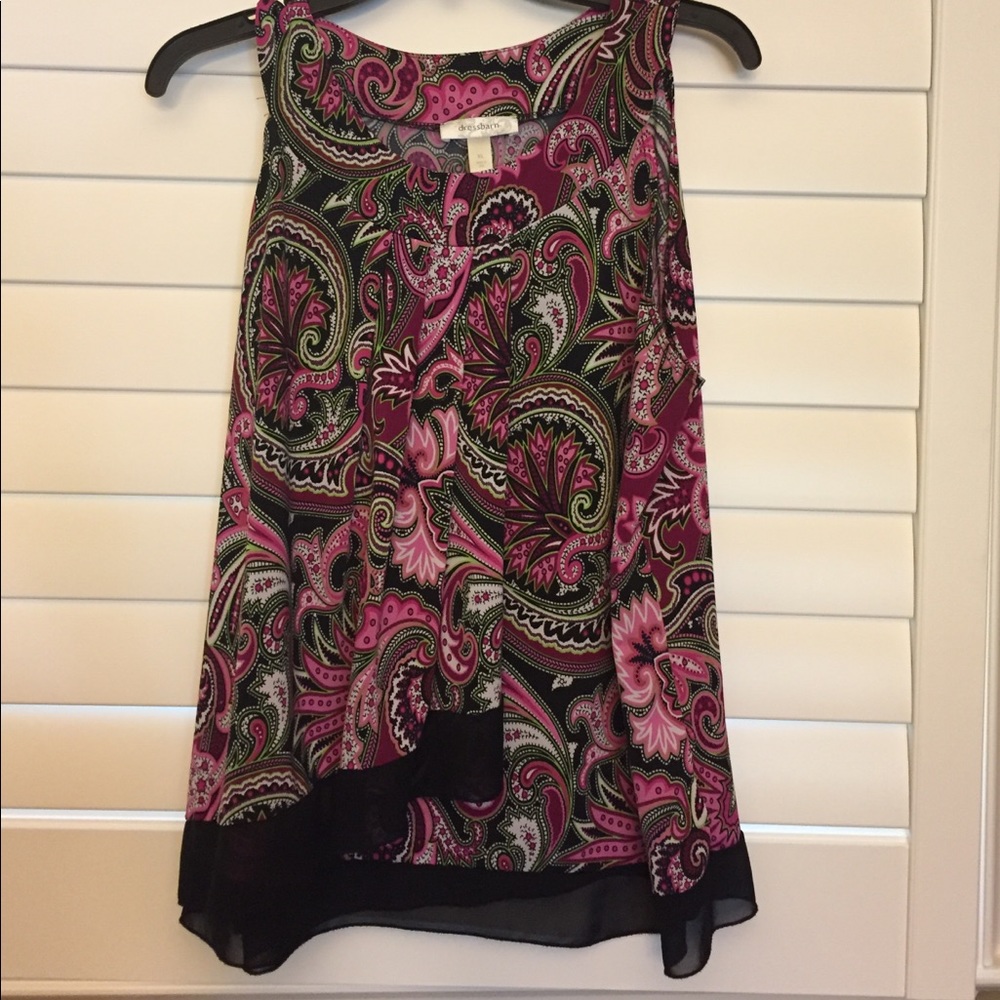 Dress Barn paisley sleeveless top