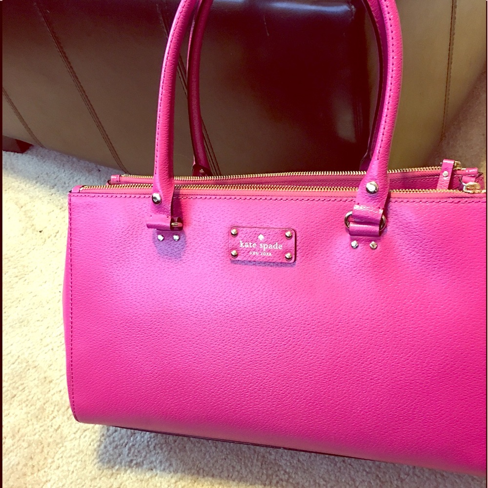 KATE SPADE pink leather satchel!