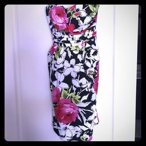 Floral Strapless Dress