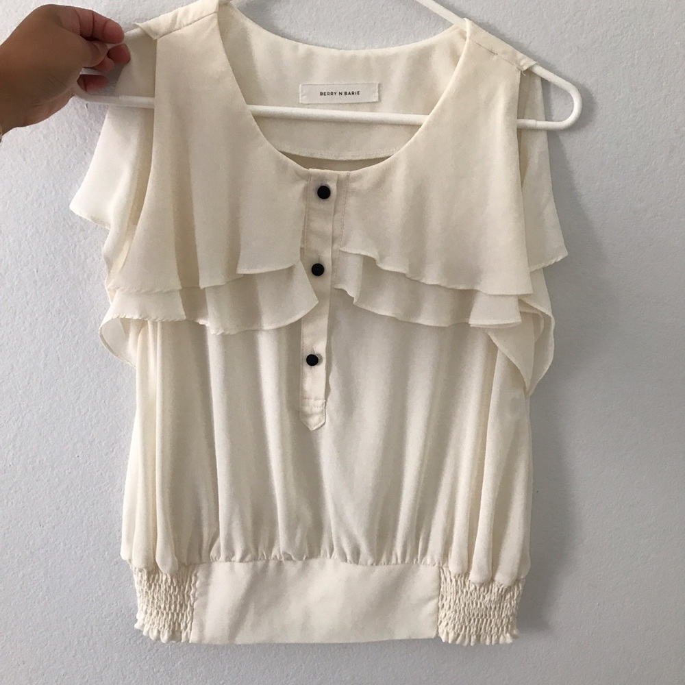 Cream chiffon blouse