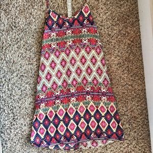 Colorful summer spaghetti strap dress