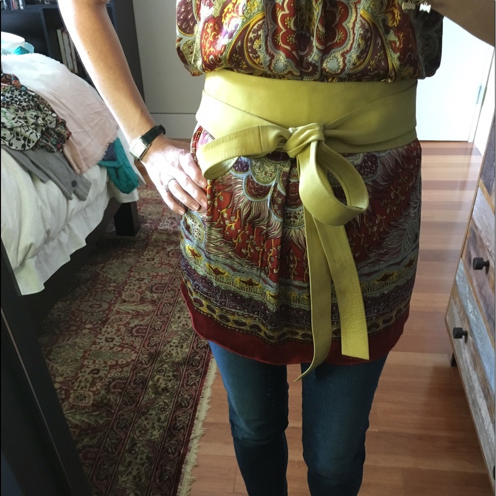 Yellow Cirque Argentine leather belt
