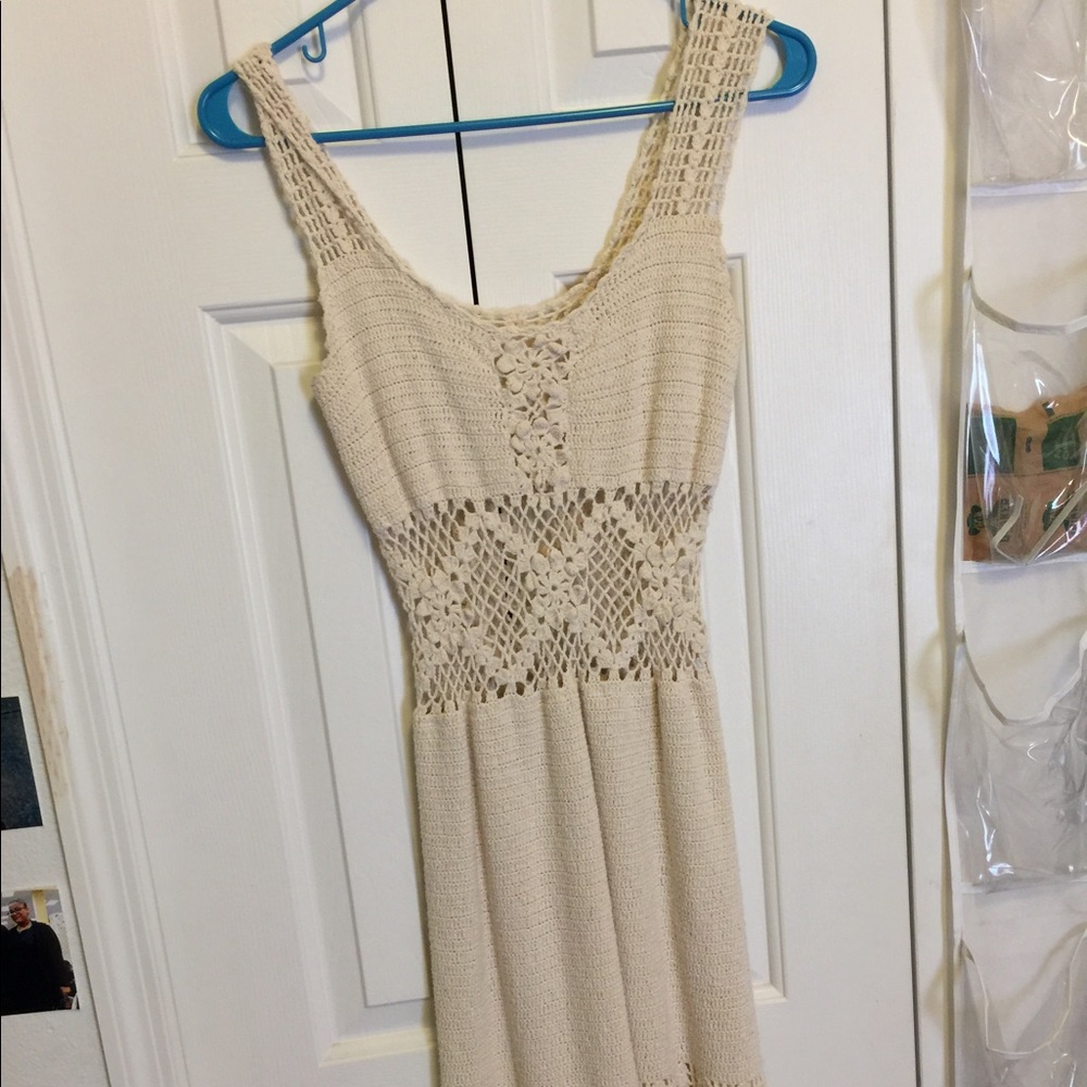 Knitted tan dress
