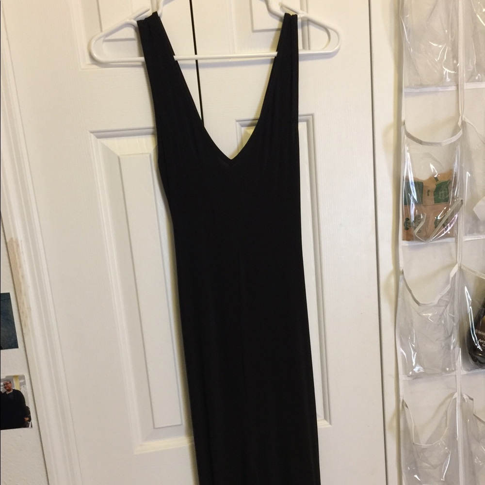 Long black, stretchy dress