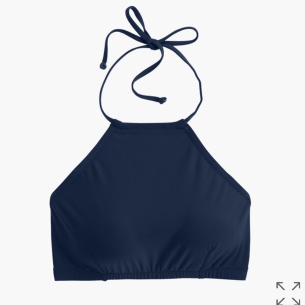 NWOT!!! J Crew Cropped Halter Bikini Top