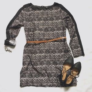 Mossimo Black and Blush Lace Print Dress