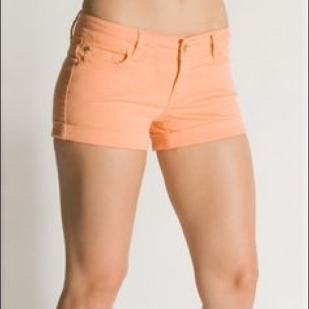 Orange Jean Shorts
