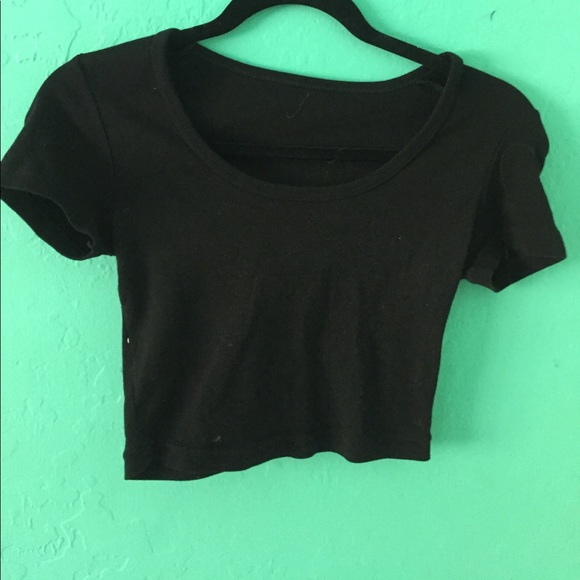 American Apparel Tops - American Apparel Cropped Black Shirt