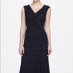 Tahari navy formal lace dress