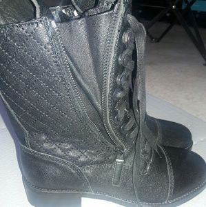 Chanel Quilted Leather Combat Boots