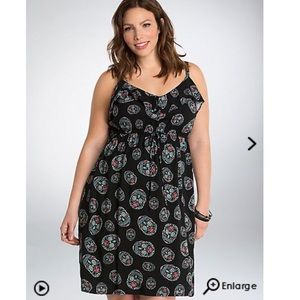 Torrid sugar skull print dress, size 3