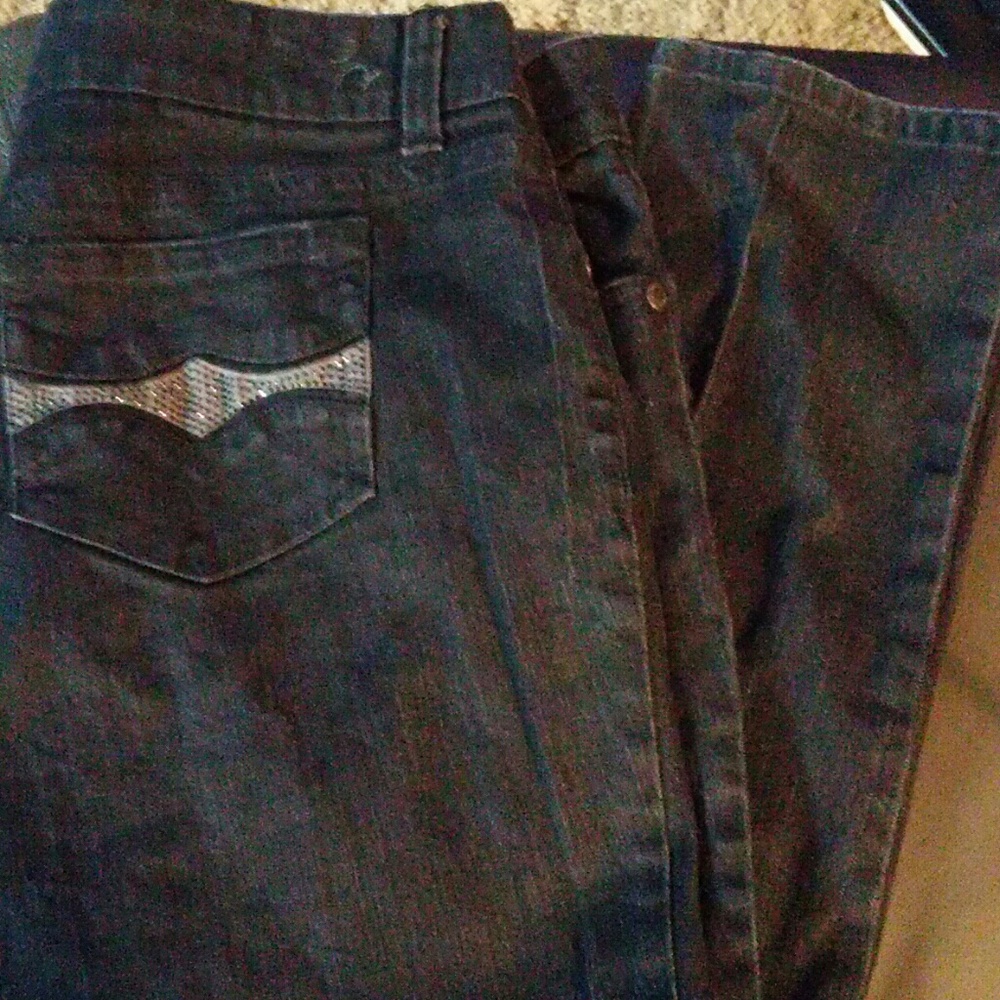 Hydraulic black 18w skinny jeans with embellisment