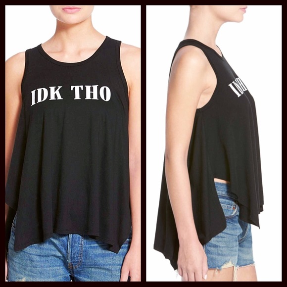 ❤️SOLD❤️TEN SIXTY SHERMAN ‘IDK THO' TUNIC TANK - Picture 6 of 6