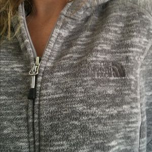 The North Face Grey Marble Fleece Zip Up sz M